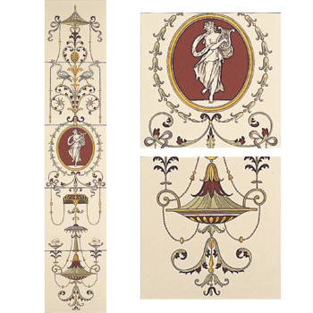 Stovax Cameo Carosel Nymph with Harp Tile Set, набор плитки 5 шт