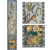 Stovax Birds & Butterfly Tile Set, набор плитки 5 шт
