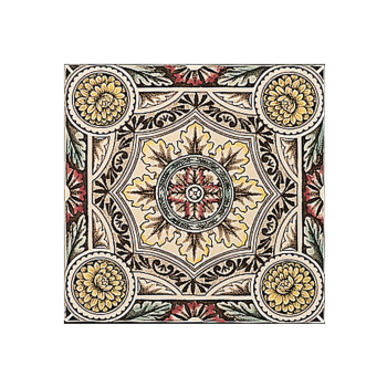 Stovax Symmetrical Floral Pattern Tile, плитка 1 шт