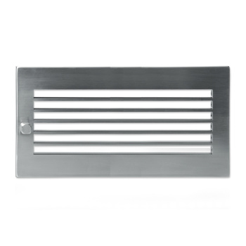 Решетка CB-tec Edelstahl Modern 45x15, матовая сталь с жалюзи