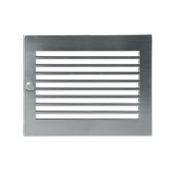 Решетка CB-tec Edelstahl Modern 35x23, матовая сталь с жалюзи