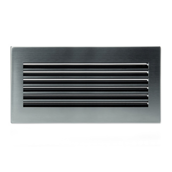 Решетка CB-tec Edelstahl Modern 45x15, матовая сталь без жалюзи