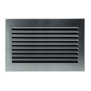 Решетка CB-tec Edelstahl Modern 45x23, матовая сталь без жалюзи