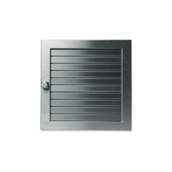 Решетка CB-tec Edelstahl Exclusiv 20x20, матовая сталь с жалюзи