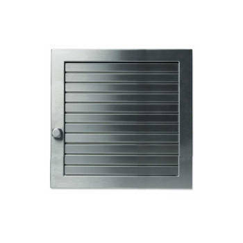 Решетка CB-tec Edelstahl Exclusiv 23x23, матовая сталь с жалюзи