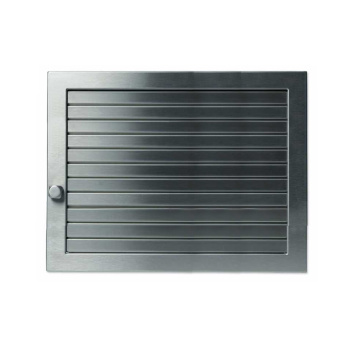 Решетка CB-tec Edelstahl Exclusiv 35x23, матовая сталь с жалюзи