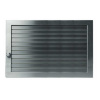 Решетка CB-tec Edelstahl Exclusiv 45x23, матовая сталь с жалюзи