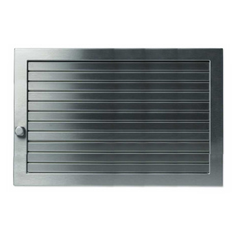Решетка CB-tec Edelstahl Exclusiv 45x23, матовая сталь с жалюзи