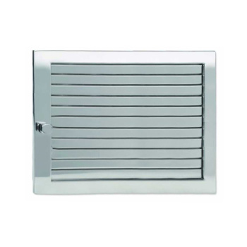 Решетка CB-tec Edelstahl Exclusiv 35x23, глянцевая сталь с жалюзи