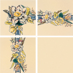 Stovax Birds & Butterfly Hearth Tile, плитка 1 шт