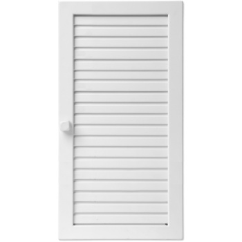 Решетка CB-tec Standart 23x45, белая с жалюзи