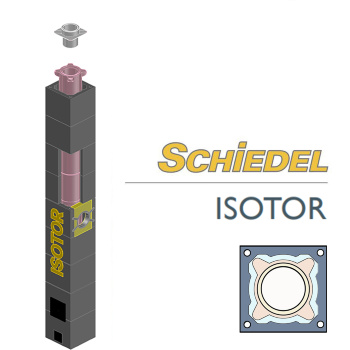 Дымоход с комплектом плиты по месту Schiedel ISOTOR 20
