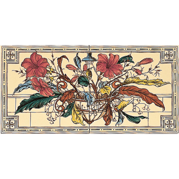 Stovax Plant & Urn Tile Set, набор плитки 2 шт